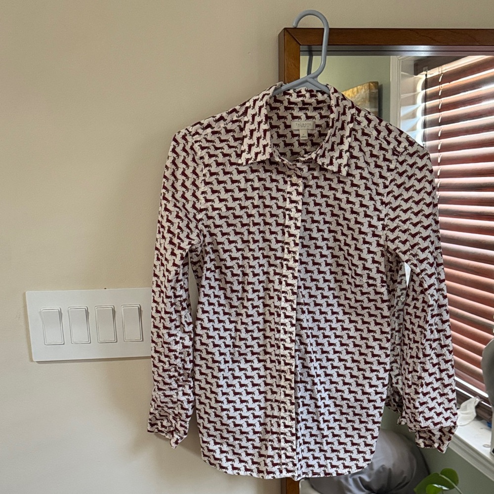 Talbots women’s dachshund in little sweaters button down